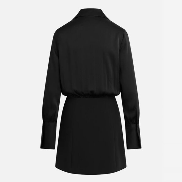 NWT Favorite Daughter The I Can Fix Him Dress Black Satin Classic Cocktail 0/6/8 - Picture 5 of 6